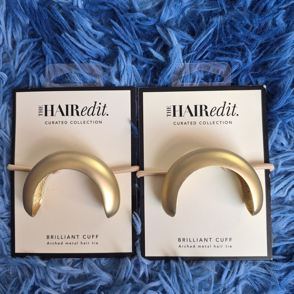 Gold Brilliant Cuff Hair Tie